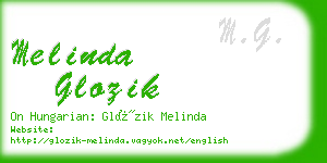 melinda glozik business card